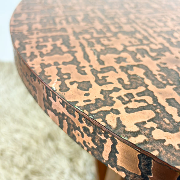 COPPER TOP SIDE TABLE