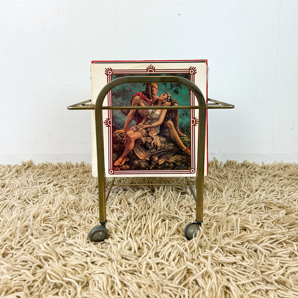 BRASS VINYL RECORD RACK - HEY JUDE WORKSHOP • Vintage furniture & objects Melbourne