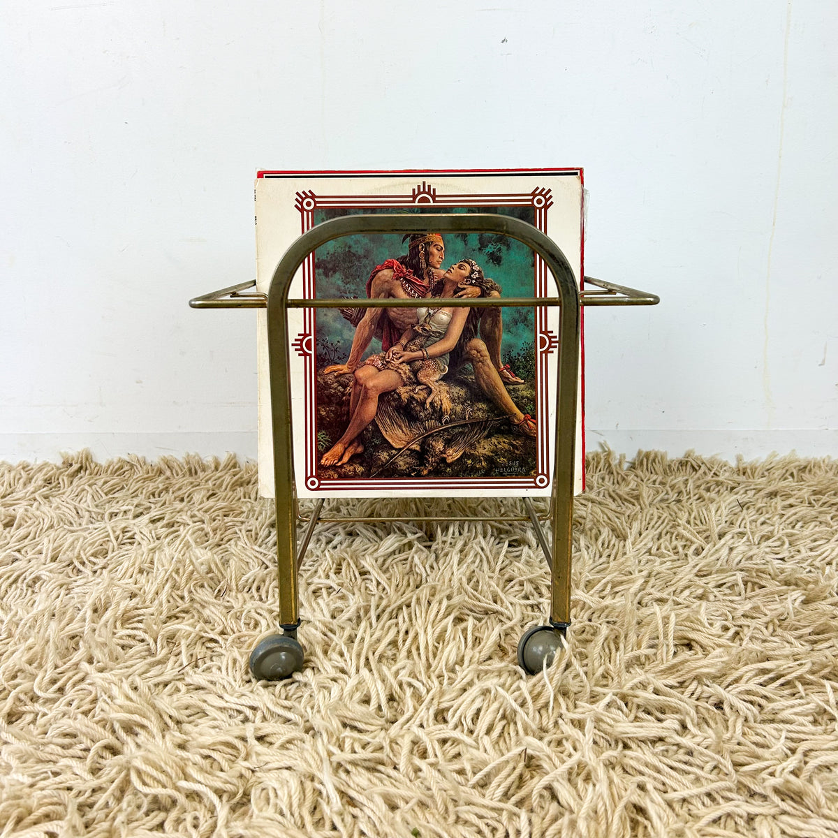 BRASS VINYL RECORD RACK - HEY JUDE WORKSHOP • Vintage furniture & objects Melbourne