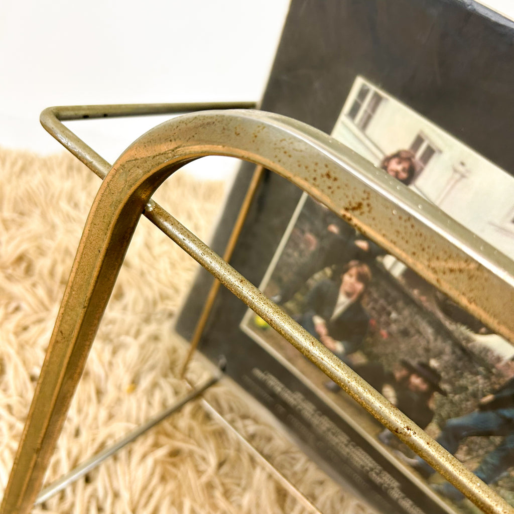 BRASS VINYL RECORD RACK - HEY JUDE WORKSHOP • Vintage furniture & objects Melbourne