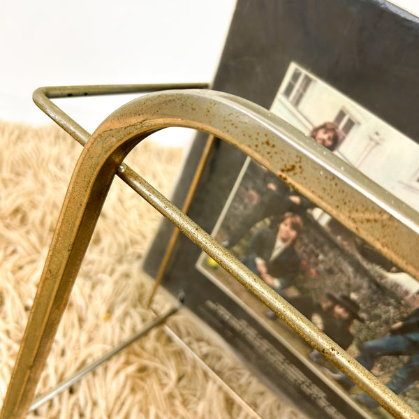 BRASS VINYL RECORD RACK