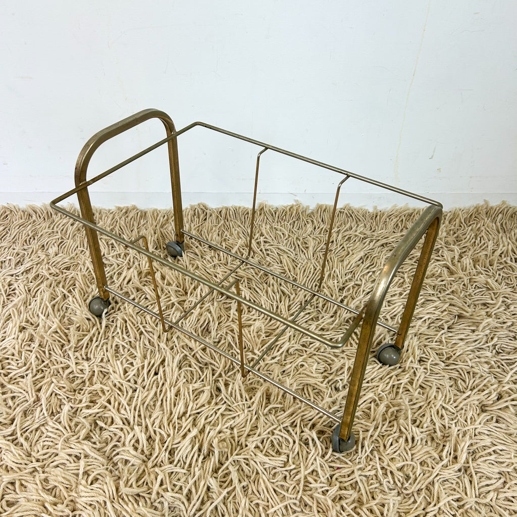 BRASS VINYL RECORD RACK - HEY JUDE WORKSHOP • Vintage furniture & objects Melbourne