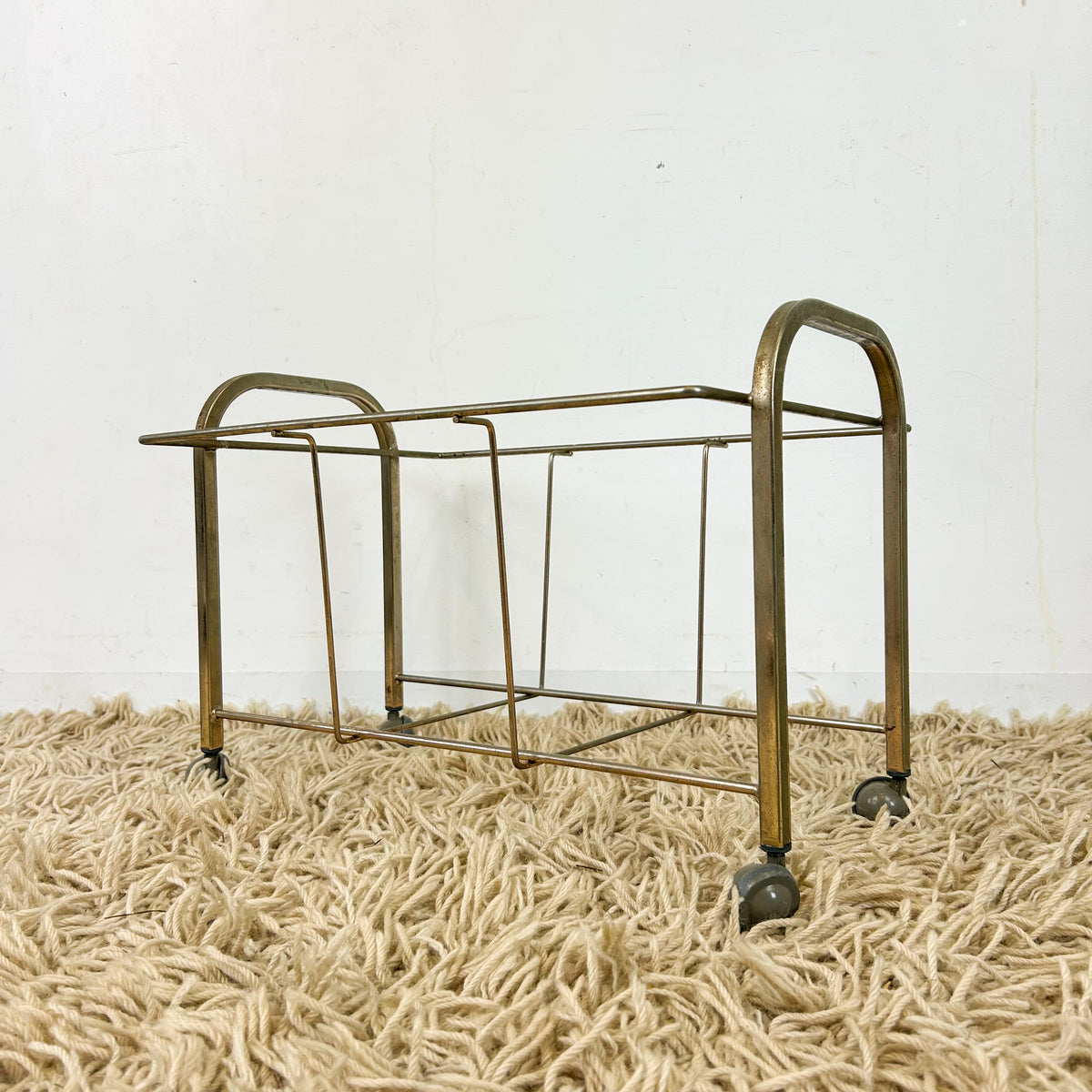BRASS VINYL RECORD RACK - HEY JUDE WORKSHOP • Vintage furniture & objects Melbourne