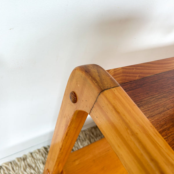 PINE INLAID COFFEE TABLE