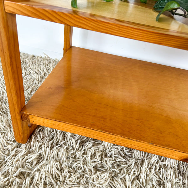 PINE INLAID COFFEE TABLE