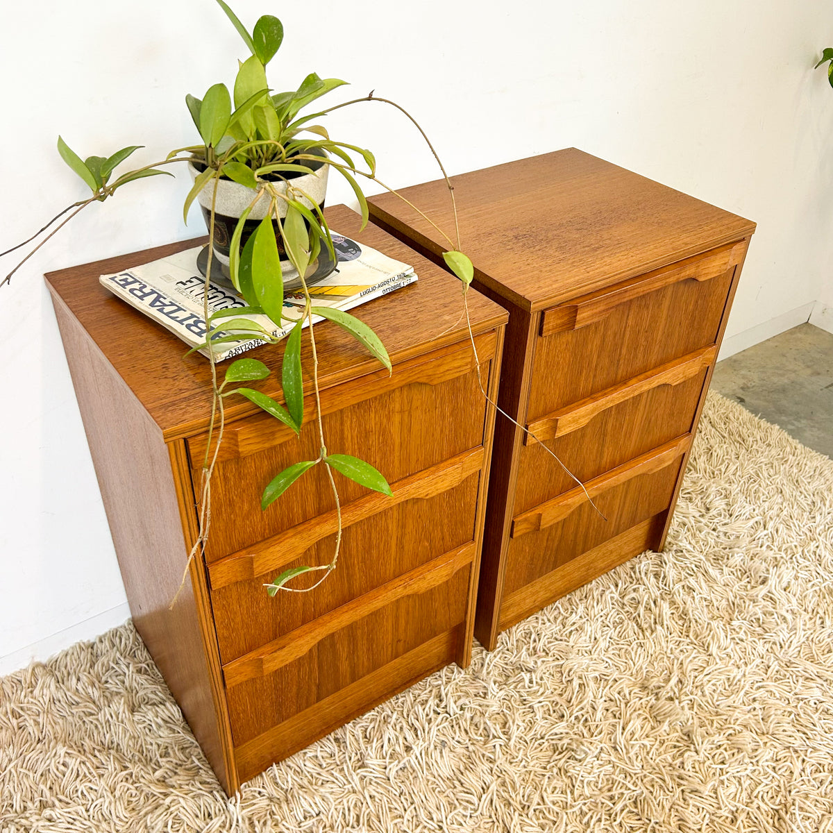 BEDSIDE DRAWERS PAIR - HEY JUDE WORKSHOP • Vintage furniture & objects Melbourne