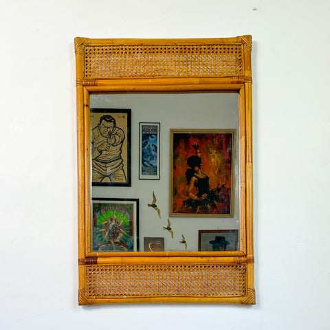 CANE WALL MIRROR