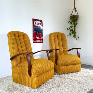 BOUNCING MUSTARD ARMCHAIRS