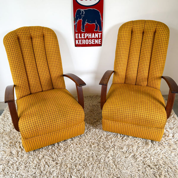 BOUNCING MUSTARD ARMCHAIRS