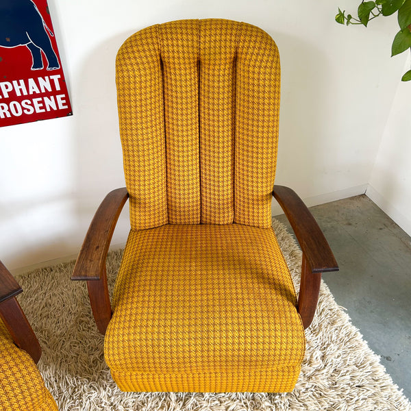 BOUNCING MUSTARD ARMCHAIRS