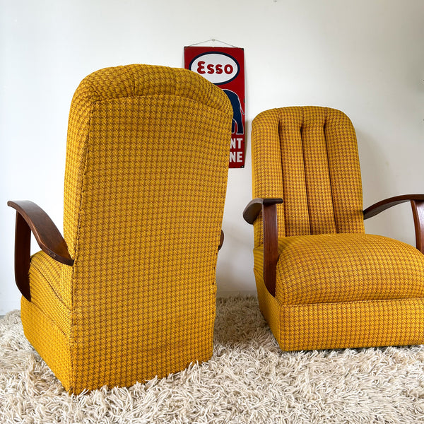 BOUNCING MUSTARD ARMCHAIRS