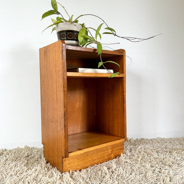 WOODEN BEDSIDE TABLE