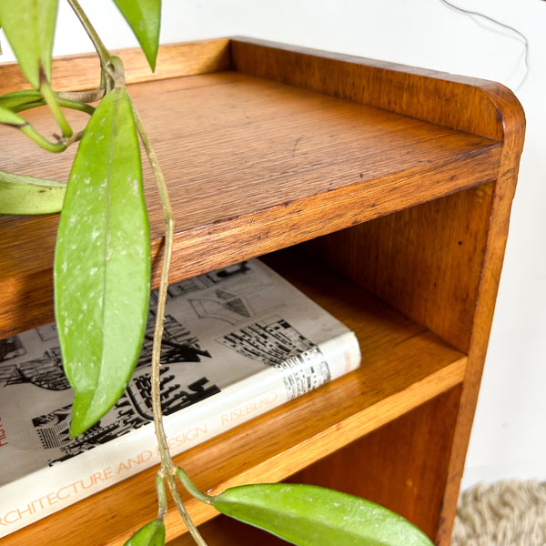 WOODEN BEDSIDE TABLE