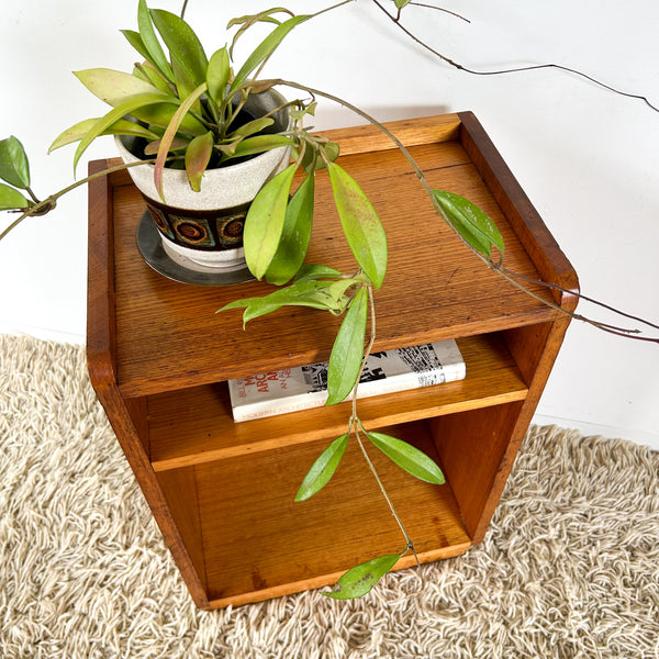 WOODEN BEDSIDE TABLE