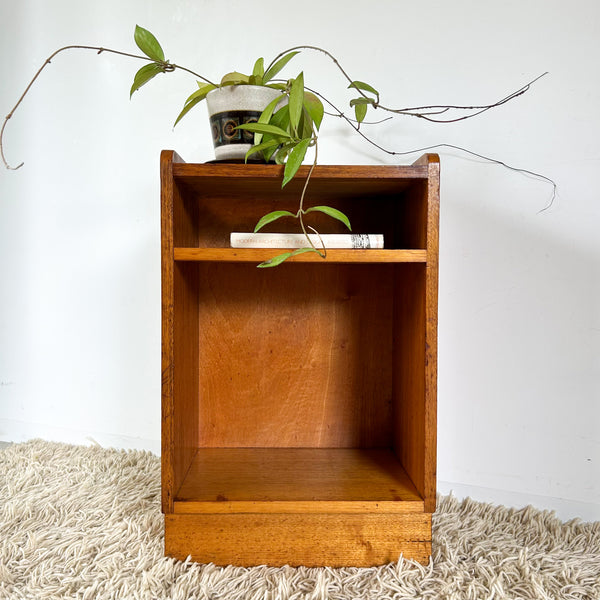 WOODEN BEDSIDE TABLE