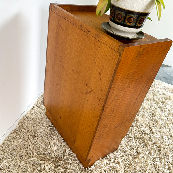 WOODEN BEDSIDE TABLE