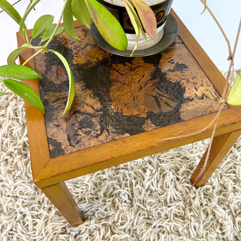 BURL SIDE TABLE