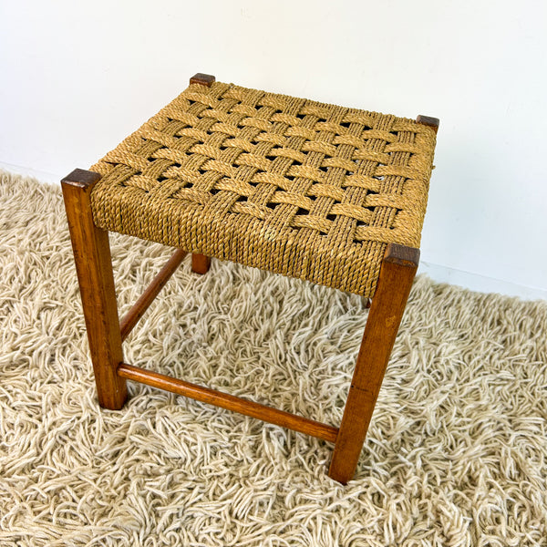 LOW WOVEN STOOL