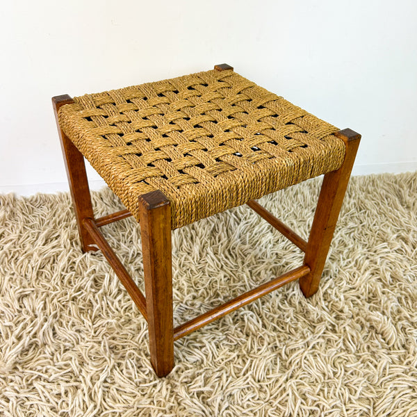 LOW WOVEN STOOL