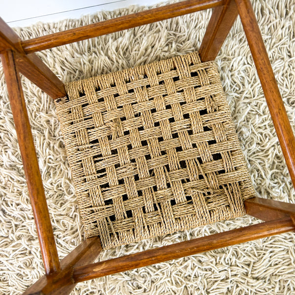 LOW WOVEN STOOL