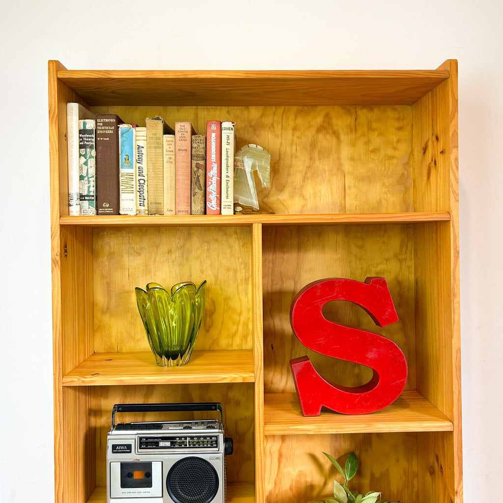 SOLID PINE ALCOVE BOOKCASE LARGE - HEY JUDE WORKSHOP • Vintage furniture & objects Melbourne