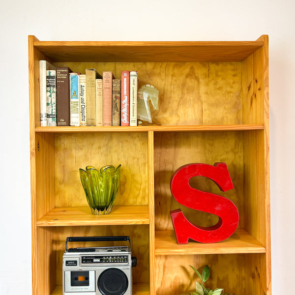 SOLID PINE ALCOVE BOOKCASE LARGE