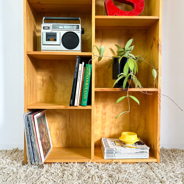 SOLID PINE ALCOVE BOOKCASE LARGE