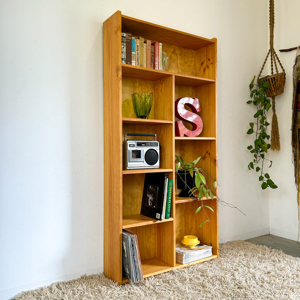SOLID PINE ALCOVE BOOKCASE LARGE