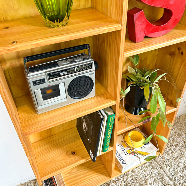 SOLID PINE ALCOVE BOOKCASE LARGE