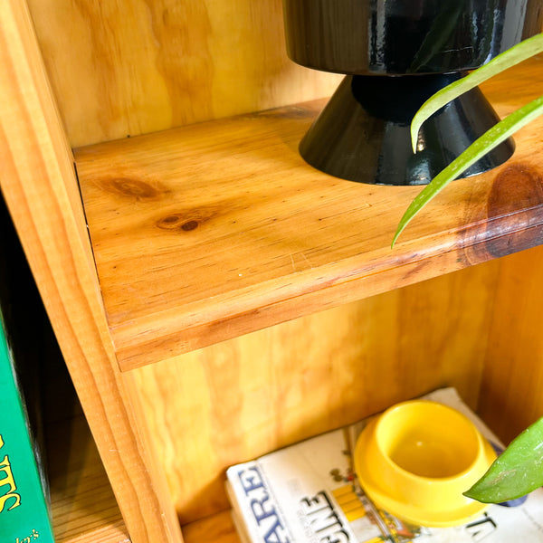 SOLID PINE ALCOVE BOOKCASE LARGE