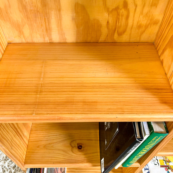 SOLID PINE ALCOVE BOOKCASE LARGE