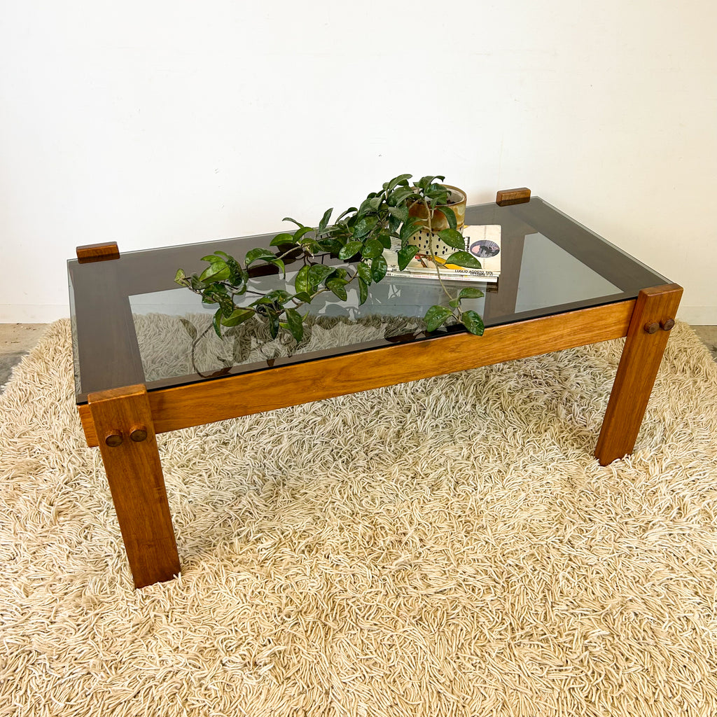 SMOKY GLASS COFFEE TABLE - HEY JUDE WORKSHOP • Vintage furniture & objects Melbourne