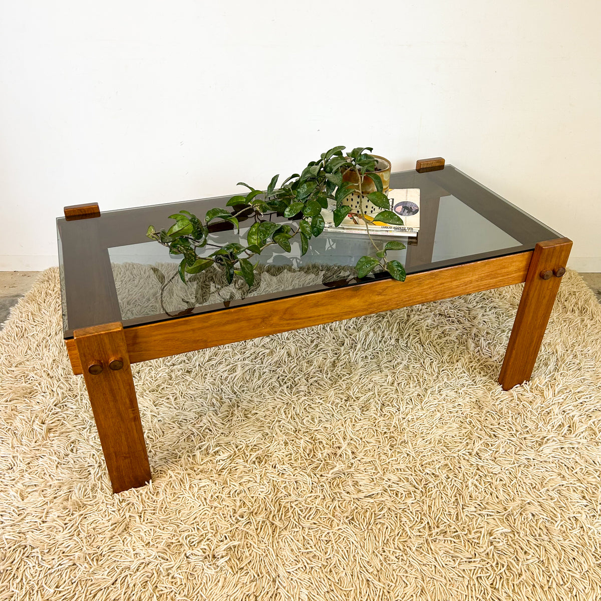 SMOKY GLASS COFFEE TABLE - HEY JUDE WORKSHOP • Vintage furniture & objects Melbourne