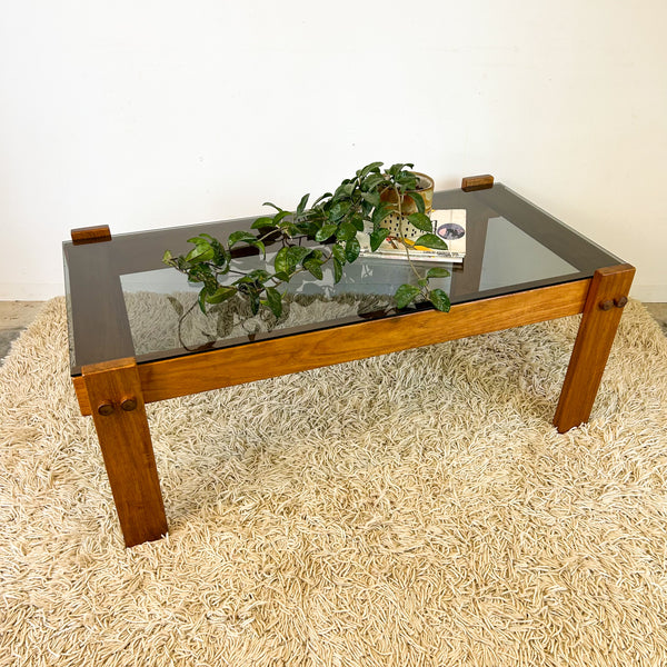 SMOKY GLASS COFFEE TABLE - HEY JUDE WORKSHOP • Vintage furniture & objects Melbourne