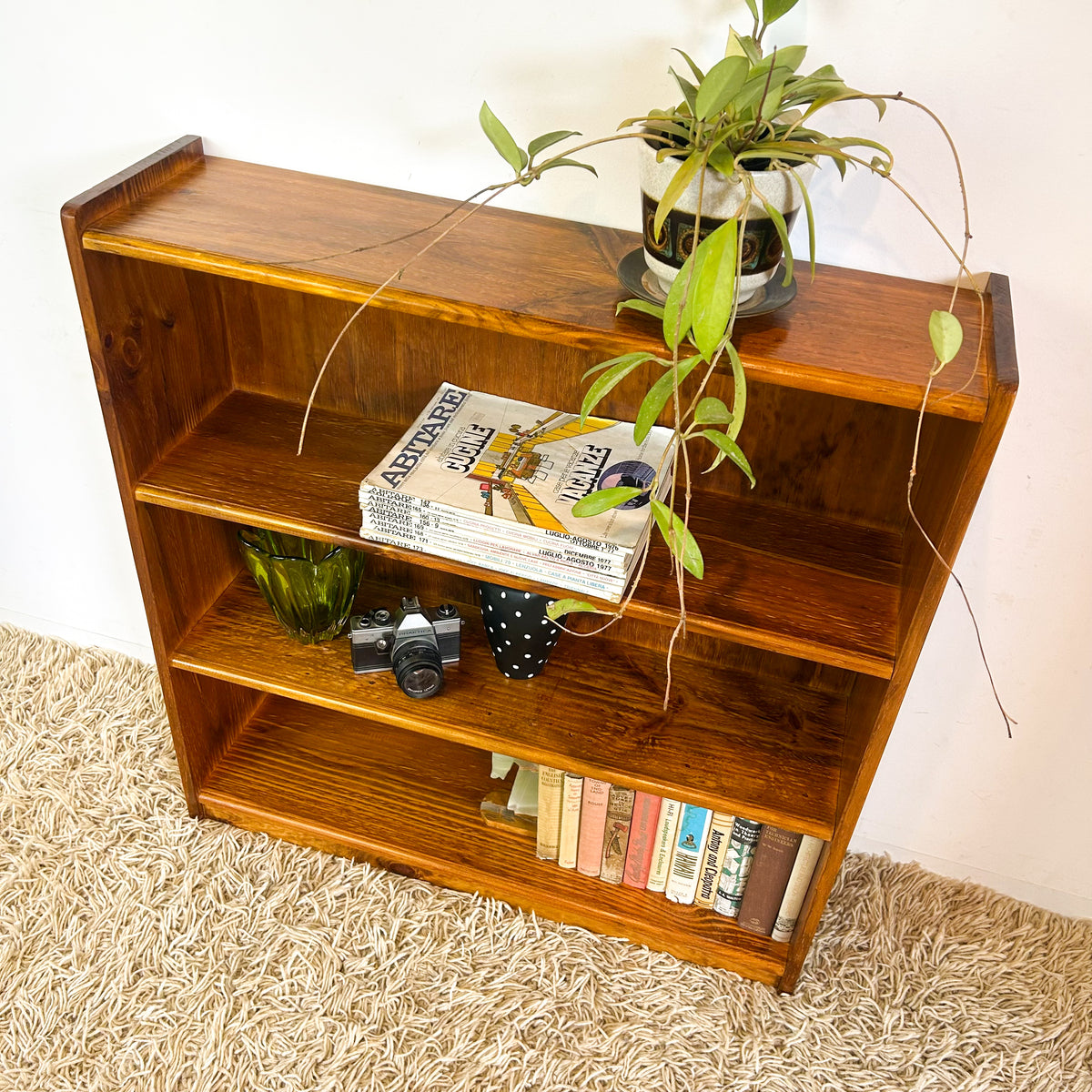 SOLID TIMBER BOOKCASE SMALL - HEY JUDE WORKSHOP • Vintage furniture & objects Melbourne