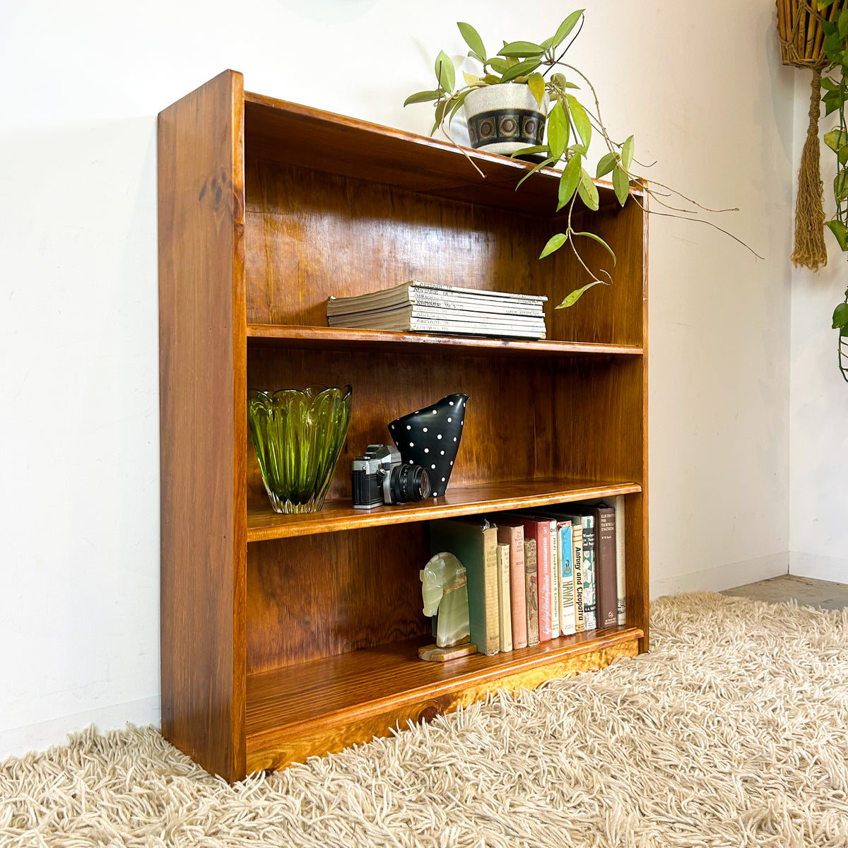 SOLID TIMBER BOOKCASE SMALL - HEY JUDE WORKSHOP • Vintage furniture & objects Melbourne