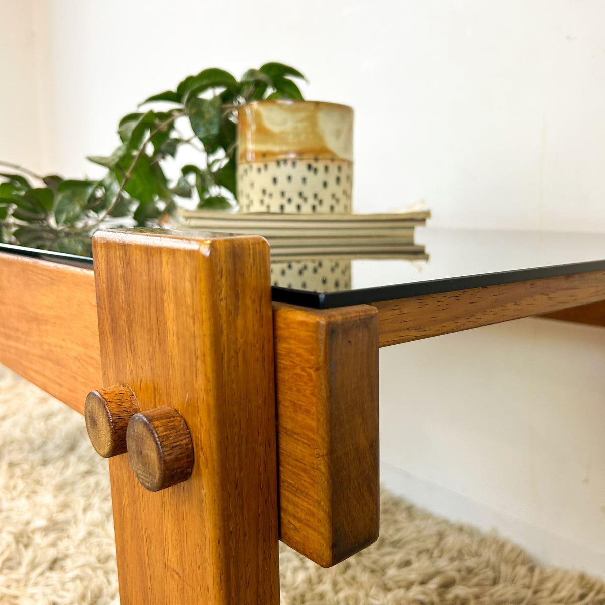 SMOKY GLASS COFFEE TABLE - HEY JUDE WORKSHOP • Vintage furniture & objects Melbourne