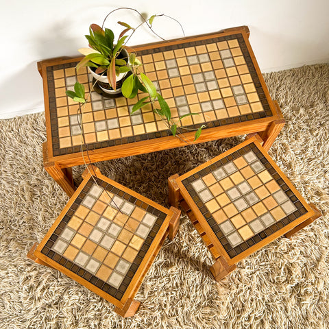 TILED NESTING TABLE SET