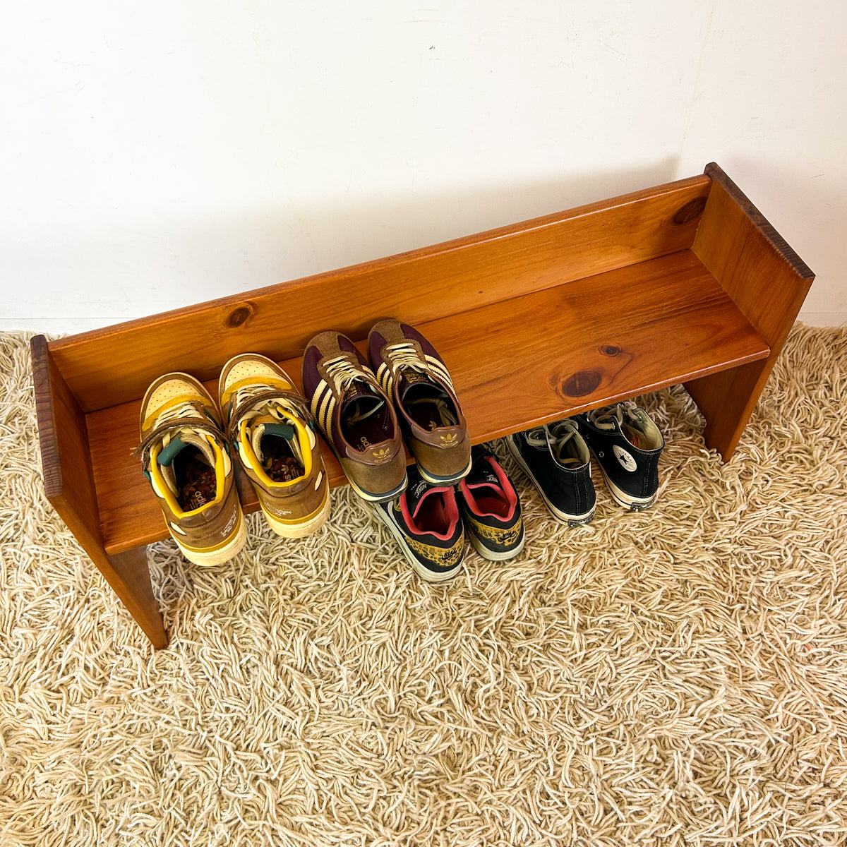 WOODEN SHOE RACK LARGE - HEY JUDE WORKSHOP • Vintage furniture & objects Melbourne