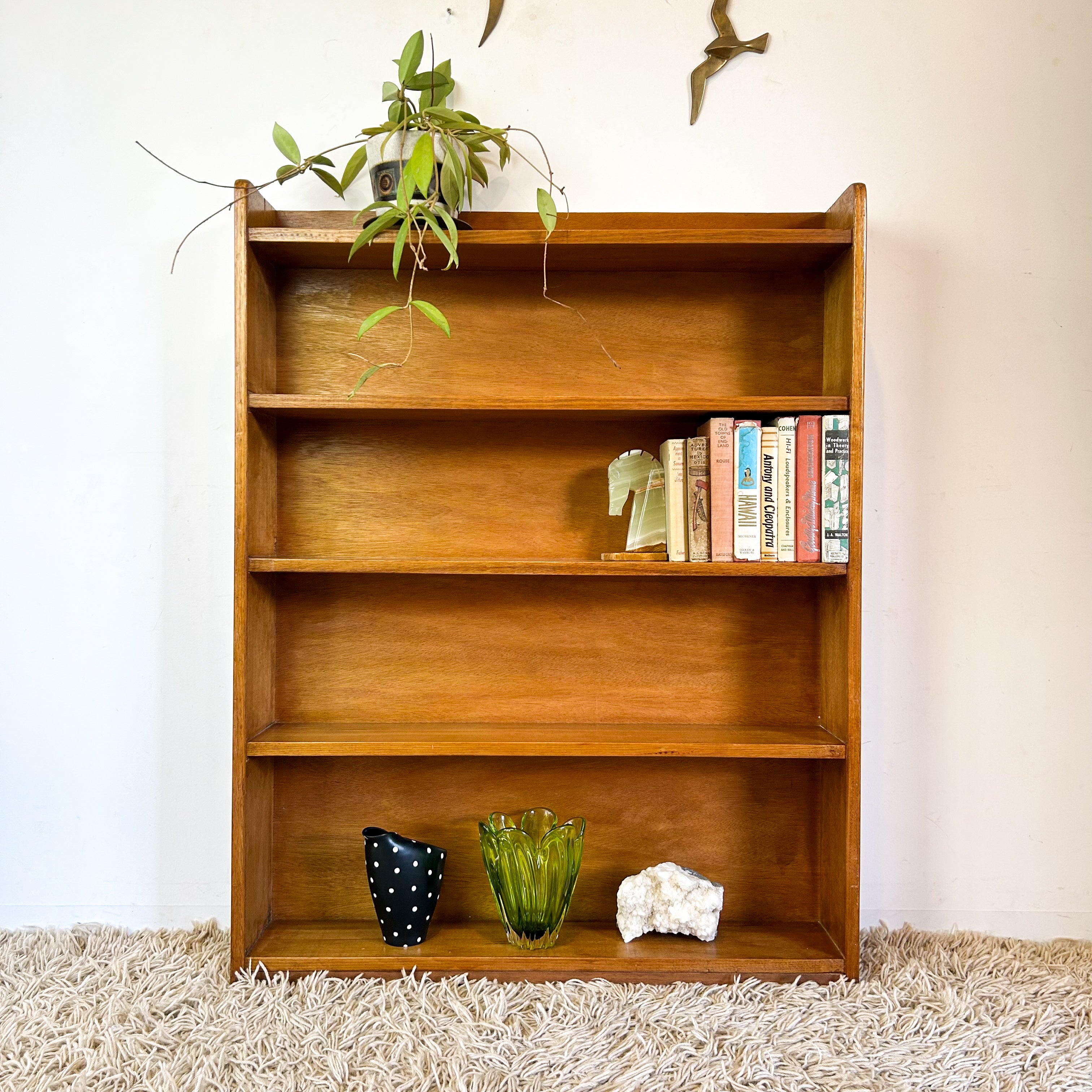 SLIM TIMBER BOOKCASE MEDIUM - HEY JUDE WORKSHOP • Vintage furniture & objects Melbourne