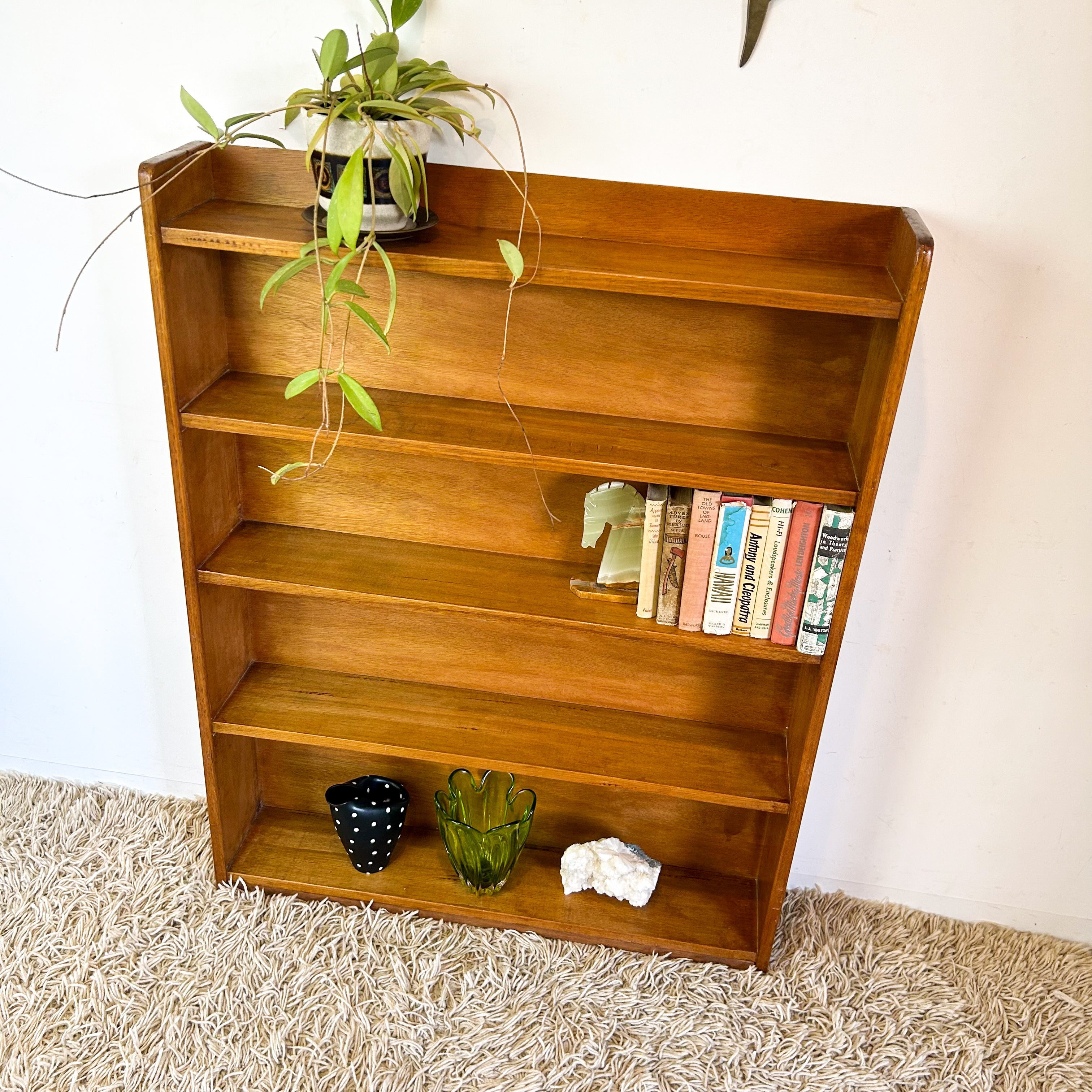 SLIM TIMBER BOOKCASE MEDIUM - HEY JUDE WORKSHOP • Vintage furniture & objects Melbourne