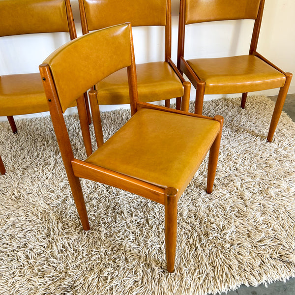 MUSTARD VINYL DINING CHAIRS