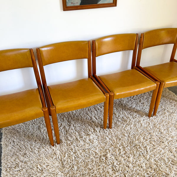 MUSTARD VINYL DINING CHAIRS