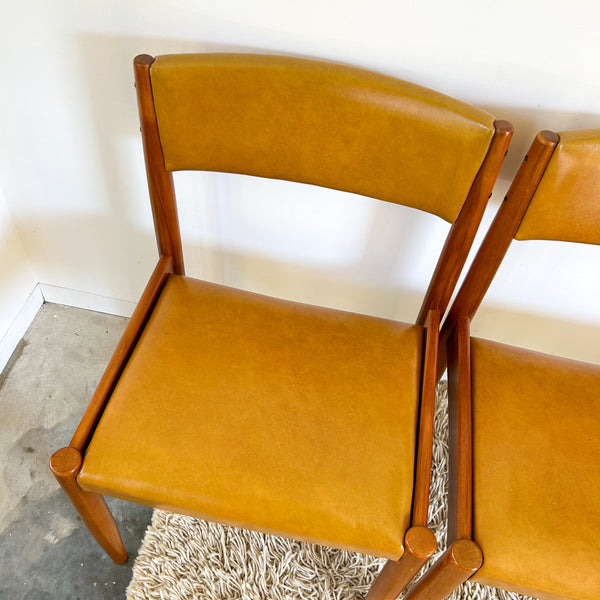 MUSTARD VINYL DINING CHAIRS