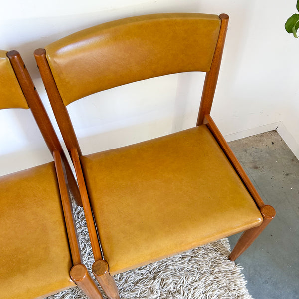 MUSTARD VINYL DINING CHAIRS