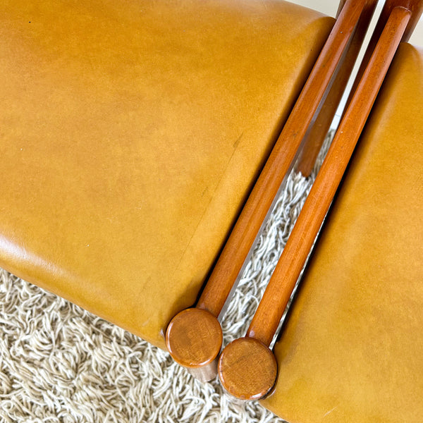 MUSTARD VINYL DINING CHAIRS