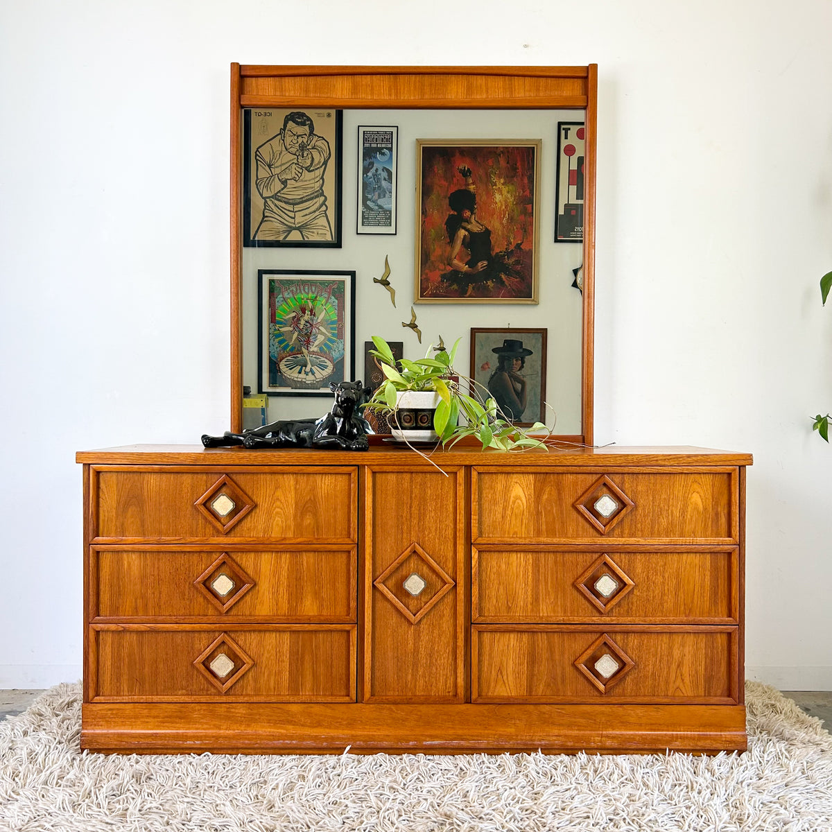 DRESSER DRAWERS WITH MIRROR - HEY JUDE WORKSHOP • Vintage furniture & objects Melbourne