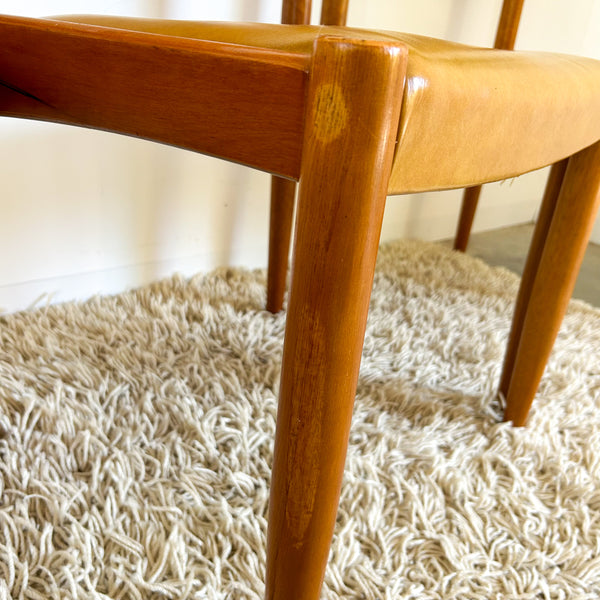 MUSTARD VINYL DINING CHAIRS