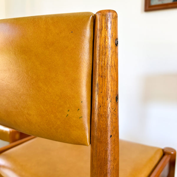 MUSTARD VINYL DINING CHAIRS