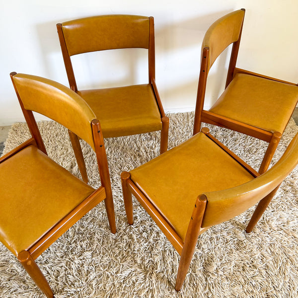 MUSTARD VINYL DINING CHAIRS